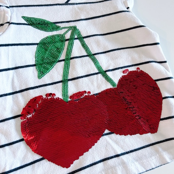 Rachel Zoe Toddler Girl Cherries Sequin Top - 4T - Picture 2 of 4